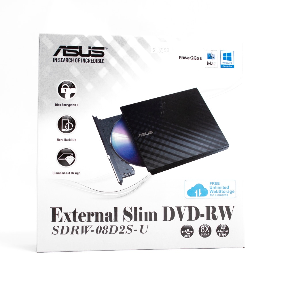 DVD-RW, External, 8x, USB 2.0